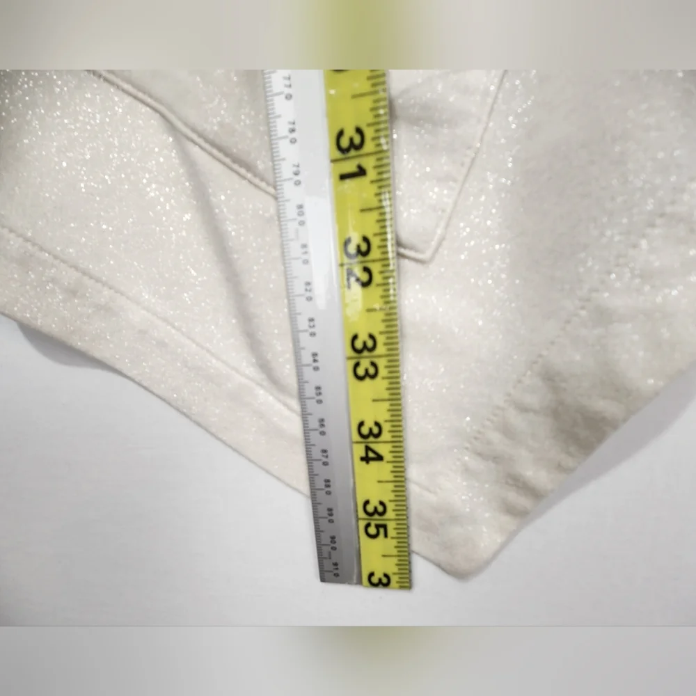 Tommy Bahama Women's Cream Open-Front Shimmery Cardigan Size S/P - Picture 6 of 9